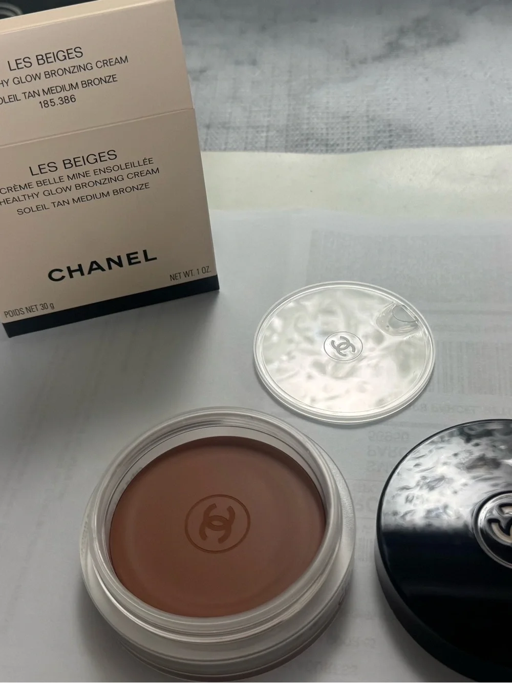 CHANEL Les Beiges Healthy Glow Bronzing Cream - Beige and Black Packaging